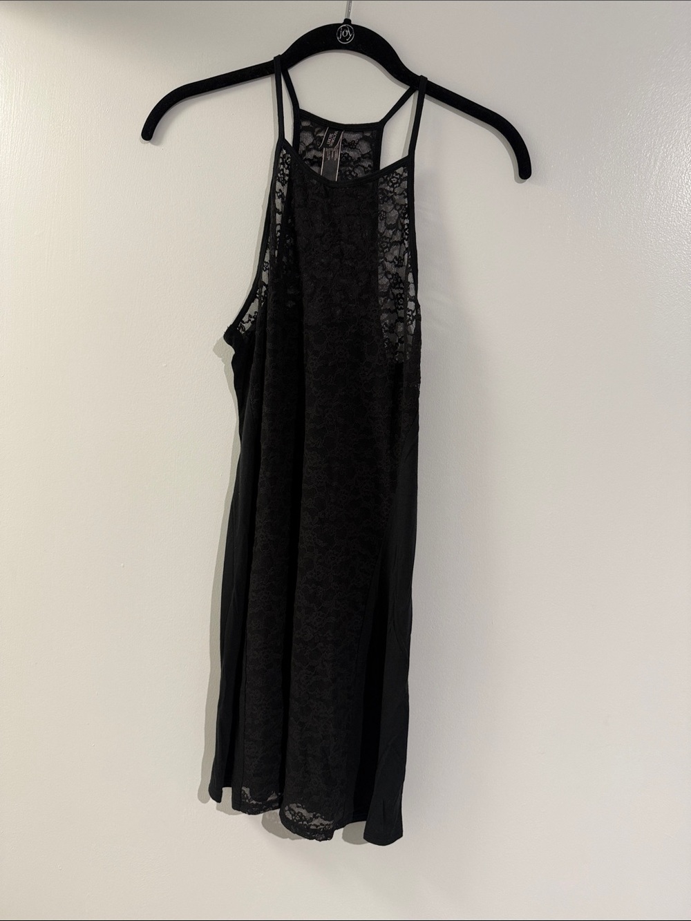Victoria's Secret Black Lace Racerback Nightgown